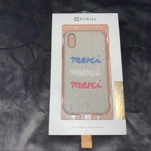 Paris Edition iPhone XS/X Cyrill Case Merci Stripes